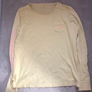 Yellow and pink vineyard vines long sleeve tee